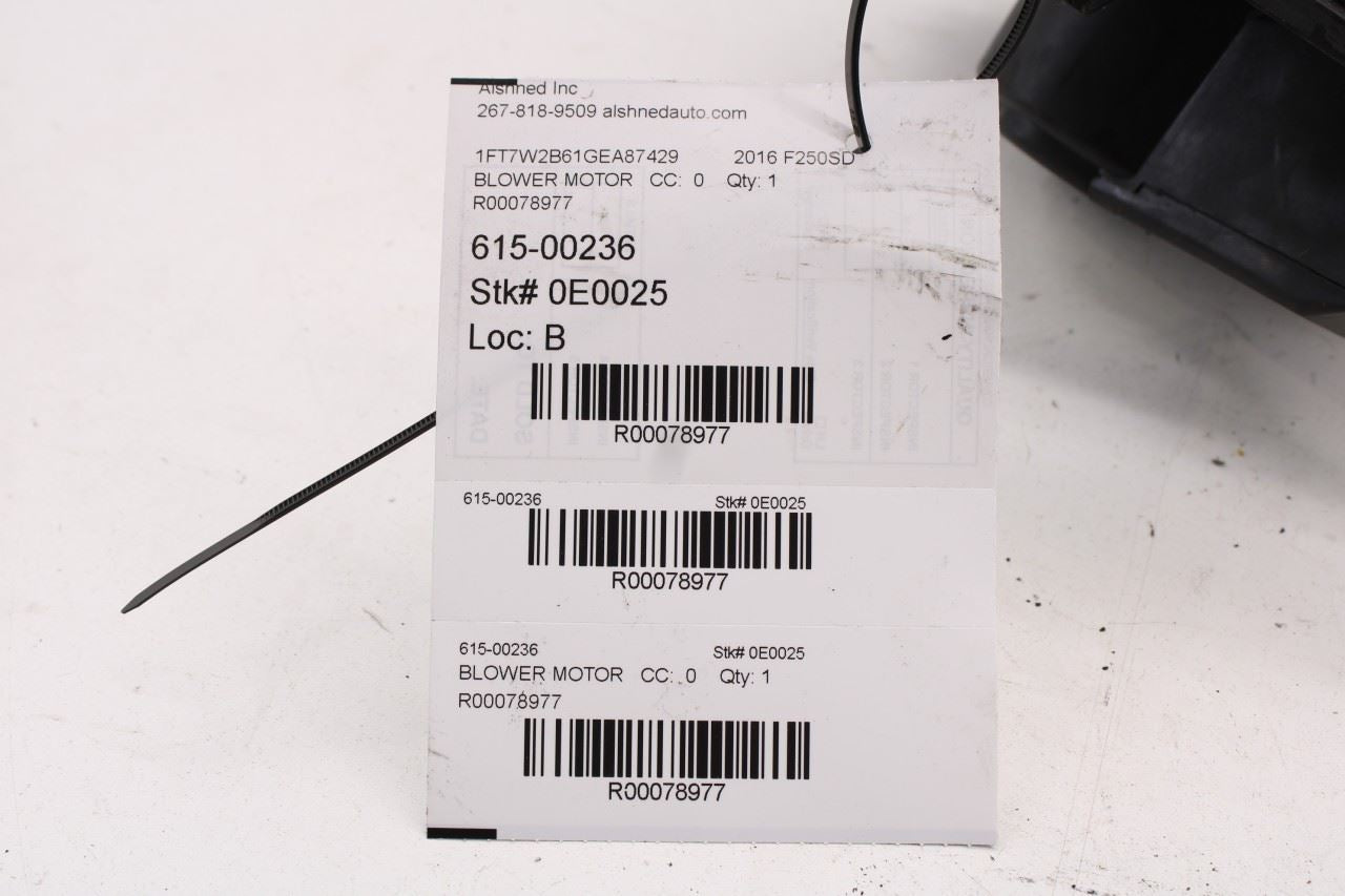 2011-2016 Ford F250 Lariat 6.2L HVAC AC Blower Fan Motor BC3Z-19805-C OEM - Alshned Auto Parts