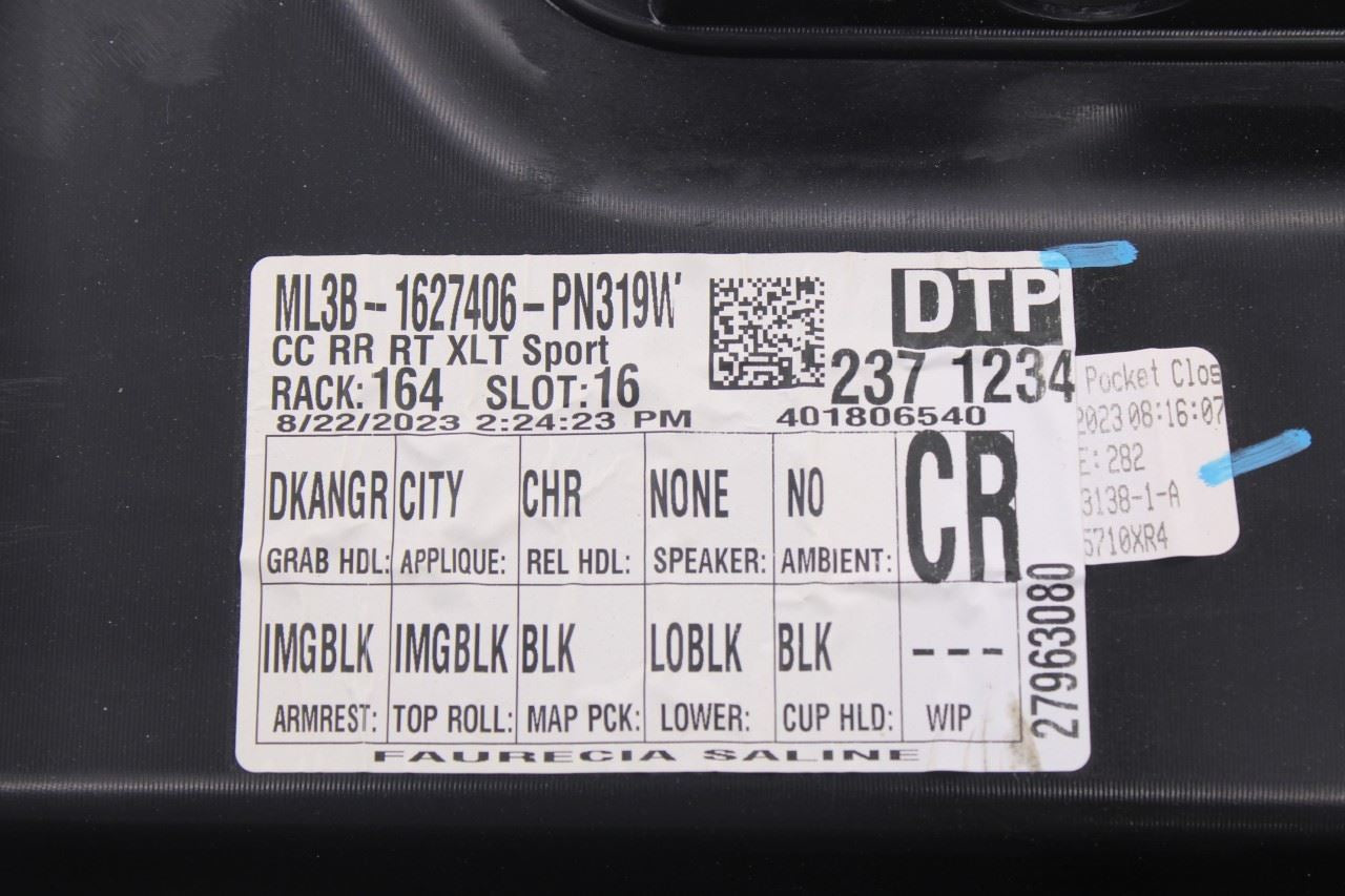 21-25 Ford F150 XLT Supercrew Rear Right Door Trim Panel ML3B-1627406-PN *ReaD*18