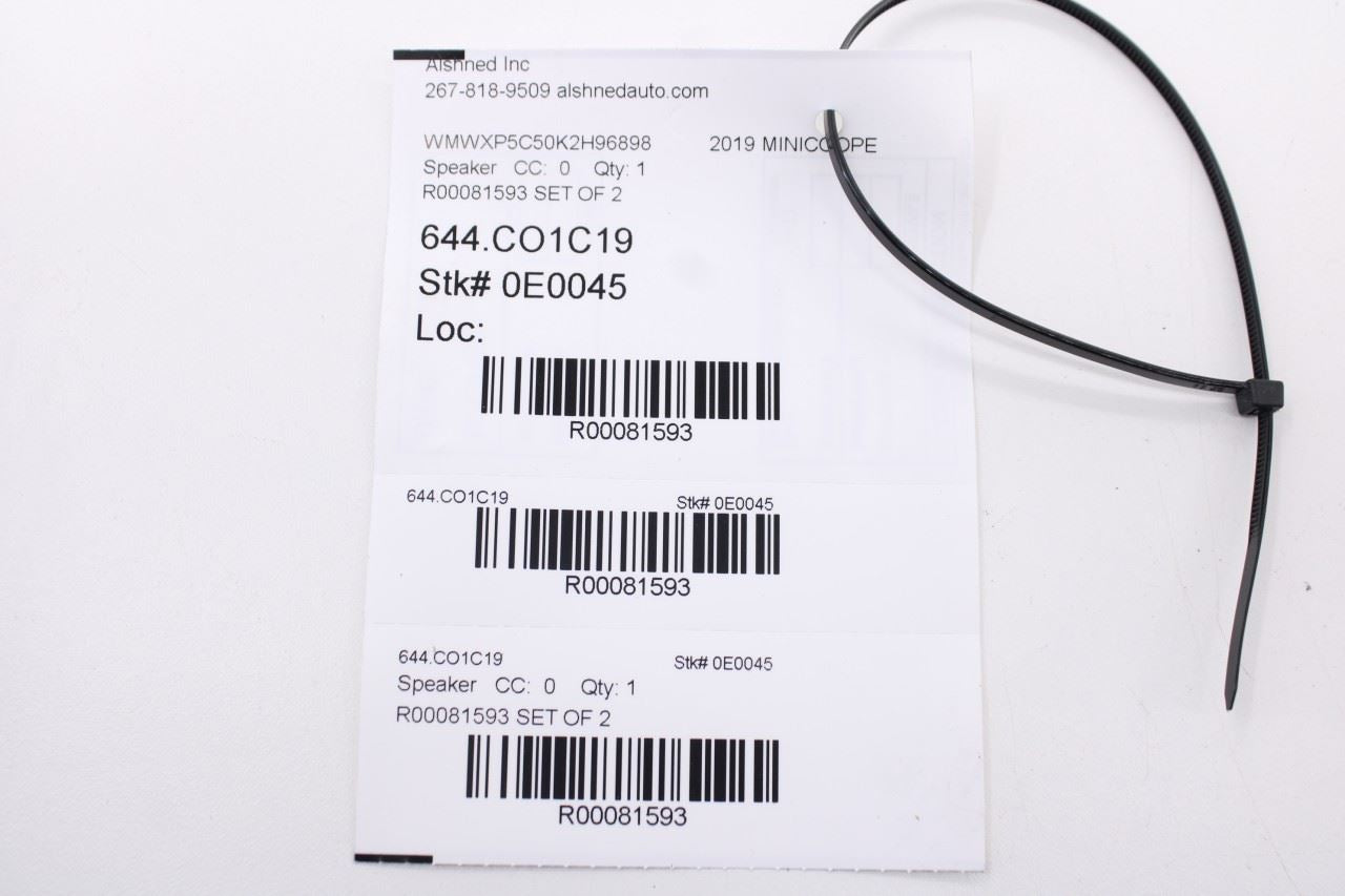 2013-21 Mini Hardtop Cooper Front Right and Left Door Mid-Range Speaker 9274700 - Alshned Auto Parts