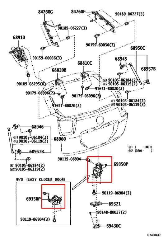 2007-09 Lexus RX350 Rear Liftgate Back Door Latch Actuator w/ Motor 69350-48030 - Alshned Auto Parts