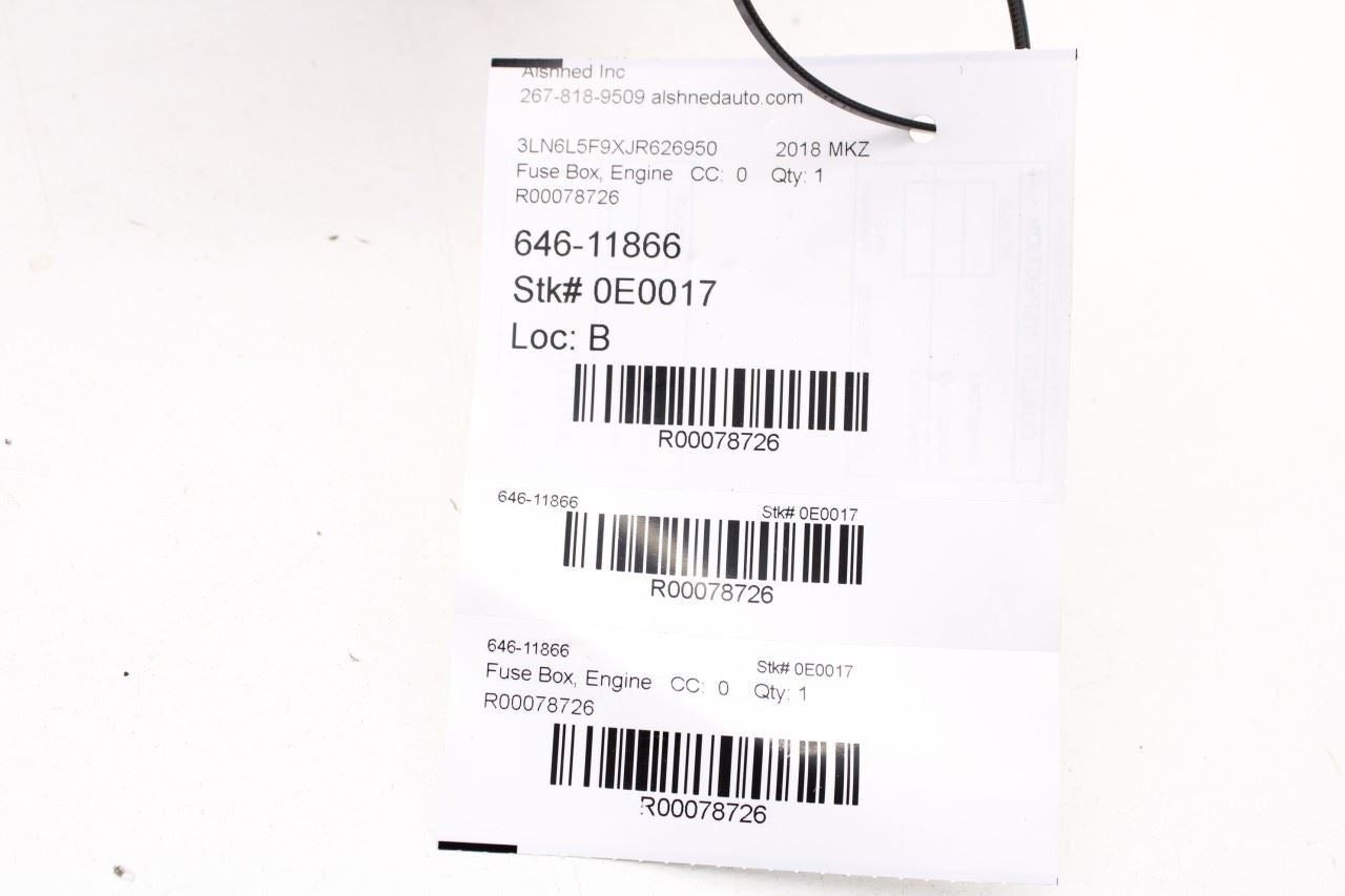 17-20 Lincoln MKZ Reserve 2.0L AWD Engine Fuse Junction Relay Box HG9T-14D068-BC - Alshned Auto Parts
