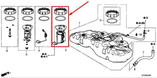 2015-2020 Acura TLX 3.5L Fuel Pump Assembly 17045-T2B-A01 OEM - Alshned Auto Parts