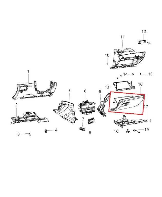 11-21 Jeep Grand Cherokee Laredo X 4x4 Glove Box Storage Compartment 1TG14DX9AD1