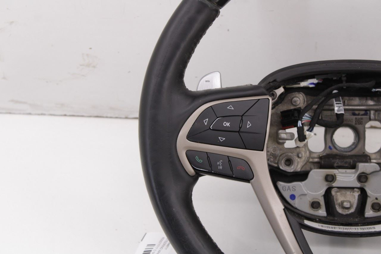 2014-19 Jeep Grand Cherokee 3.6L Steering Wheel Leather Wood w/ Control Buttons - Alshned Auto Parts
