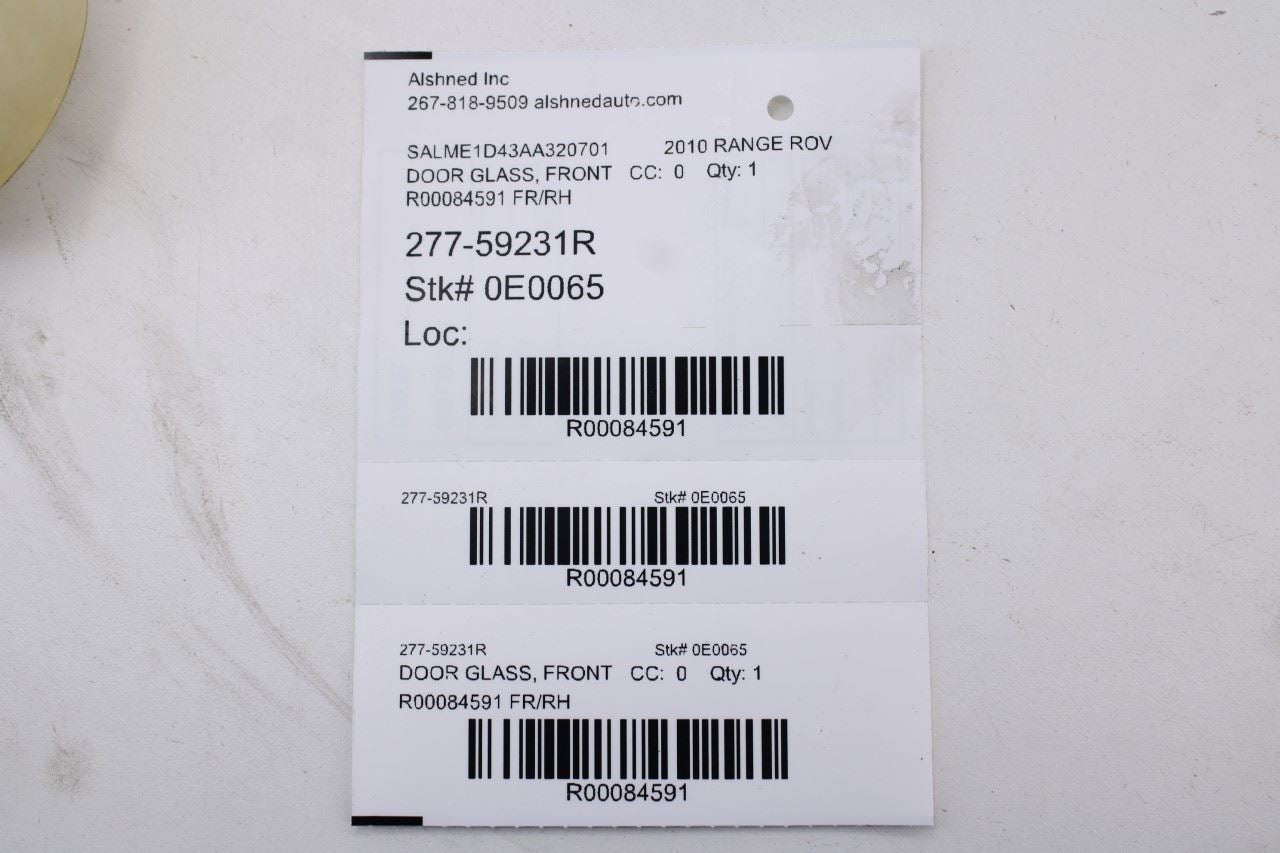 2010-2012 Land Rover Range Rover HSE Front Right Door Window Glass LR040919 OEM10