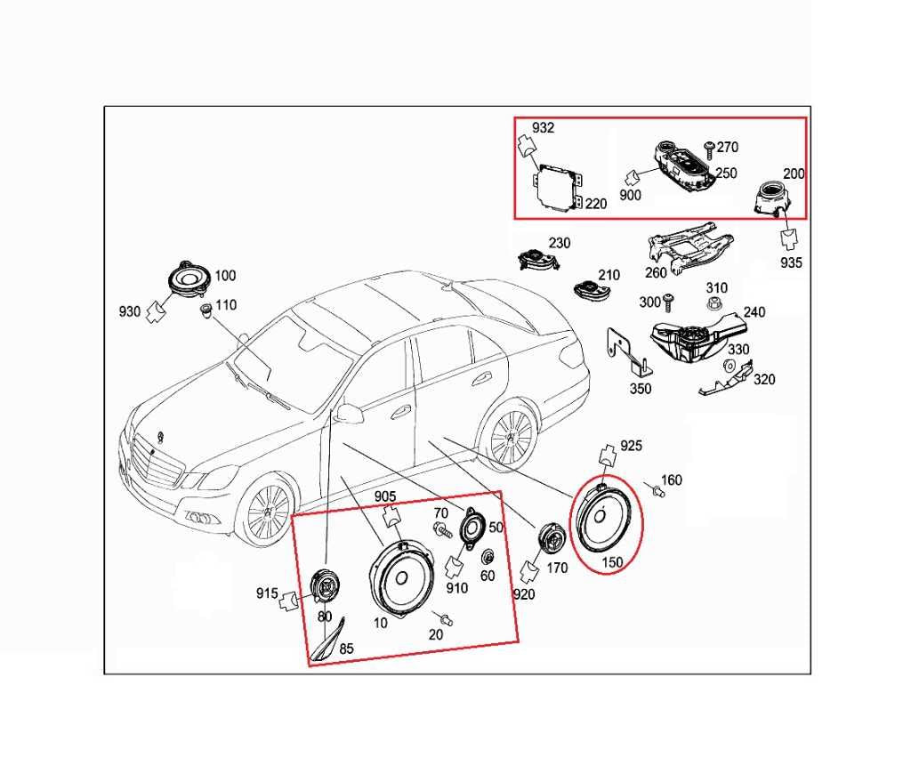 2010-12 Mercedes-Benz E350 4Matic Harman Kardon Speakers and Amplifier Set of 11 - Alshned Auto Parts