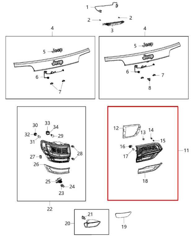 2015-2021 Jeep Grand Cherokee Summit Rear Left Side Tail Light Lamp 68236137AB - Alshned Auto Parts