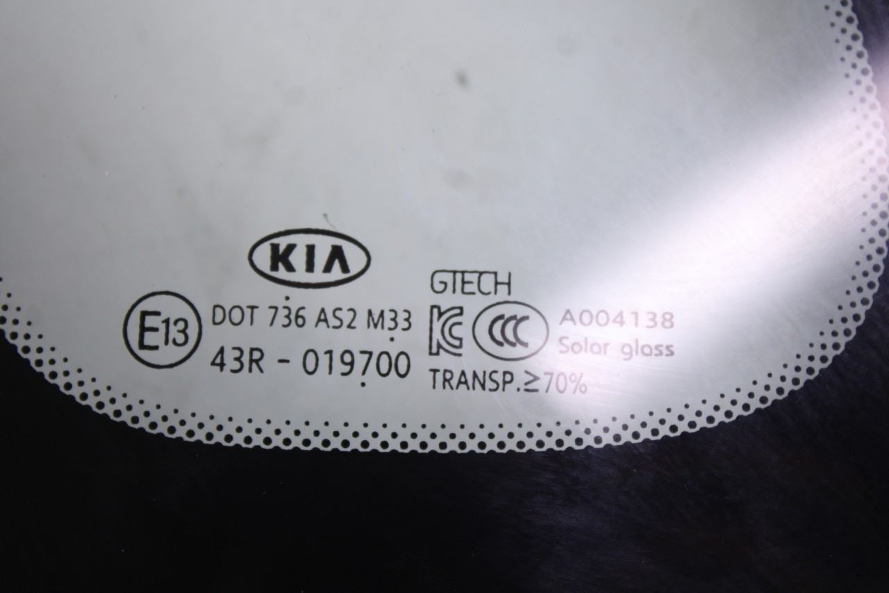 2016-2020 KIA Optima EX Rear Left Driver Side Quarter Window Glass 87810-D5000 - Alshned Auto Parts