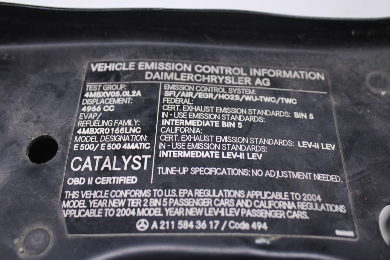 03-06 Mercedes-Benz E500 5L Engine Radiator w/ Cooling Fan Motor Assy 21150002029
