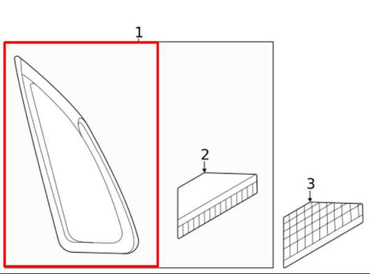 2020-25 Mazda CX-30 2.5 S Rear Right Passenger Side Quarter Window Glass *ReaD* - Alshned Auto Parts