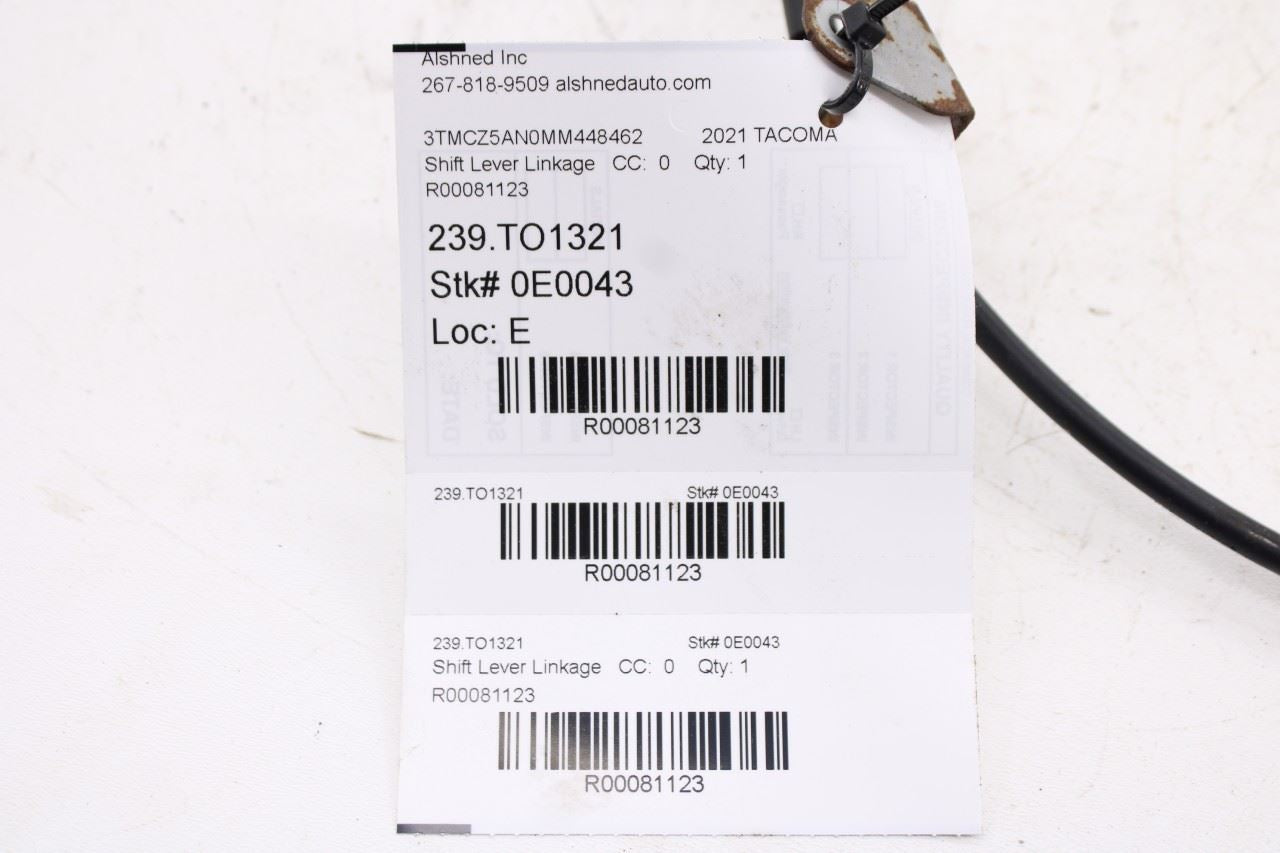 2015-23 Toyota Tacoma SR5 3.5L Auto Transmission Gear Shift Lever Control Cable13