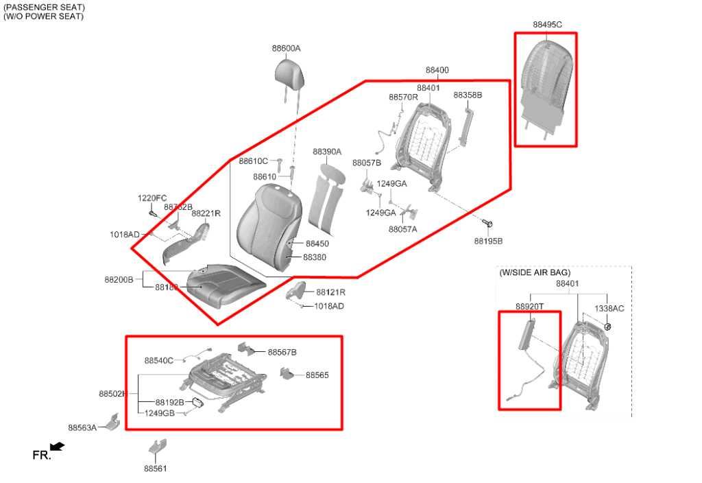 2019-2020 Hyundai Santa Fe SEL 2.4L AWD Front Passenger Right Side Seat Complete - Alshned Auto Parts