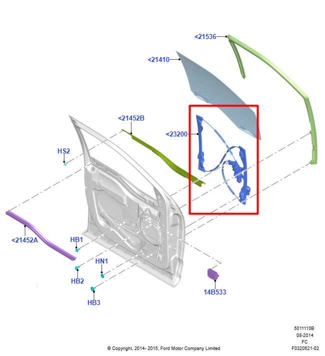 2015-2020 Ford F150 2.7L 4WD Front Driver Left Side Door Window Glass Regulator1