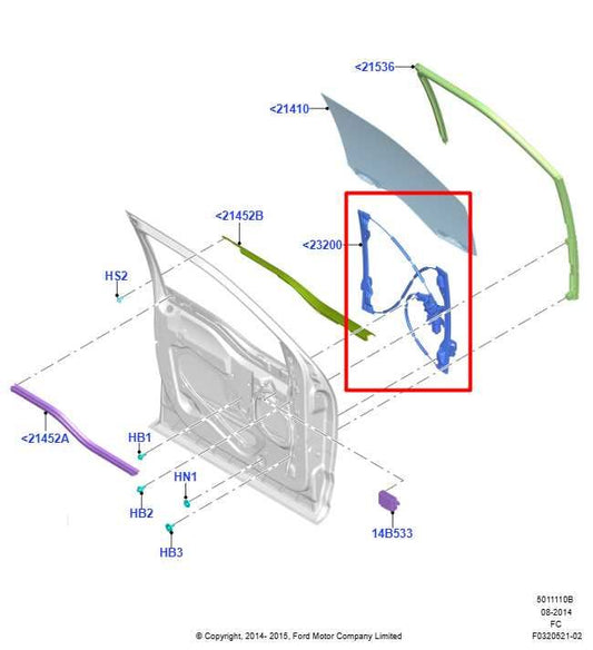 2015-2020 Ford F150 2.7L 4WD Front Driver Left Side Door Window Glass Regulator - Alshned Auto Parts