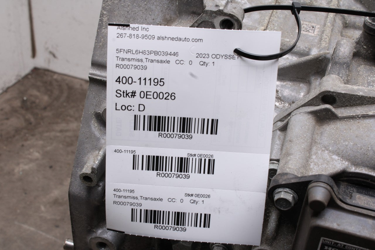 21-24 Honda Odyssey Touring 3.5L FWD 10-Spd Auto Transmission 27K 20021-5MX-A30 - Alshned Auto Parts