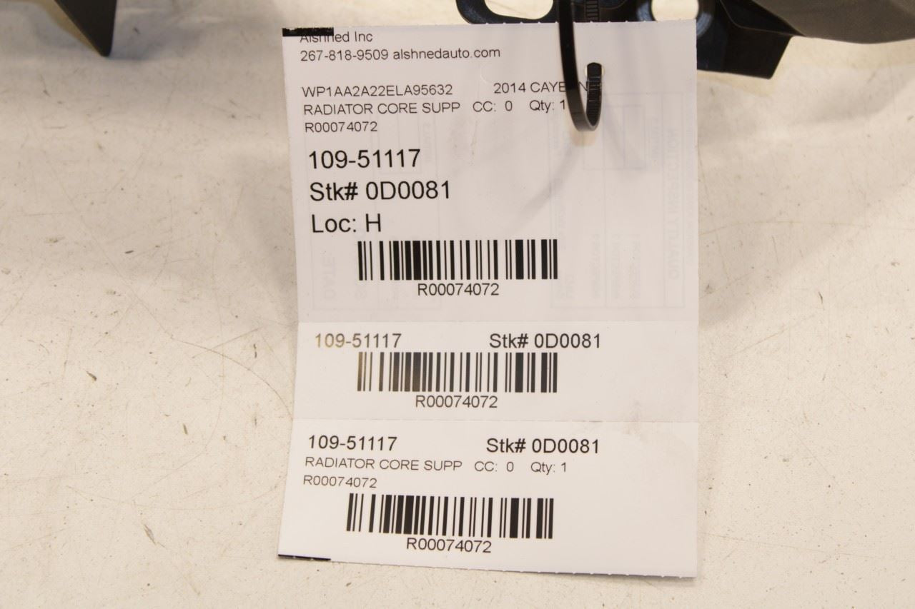 11-14 Porsche Cayenne Platinum 3.6L Front Radiator Support Mount Bracket Carrier - Alshned Auto Parts