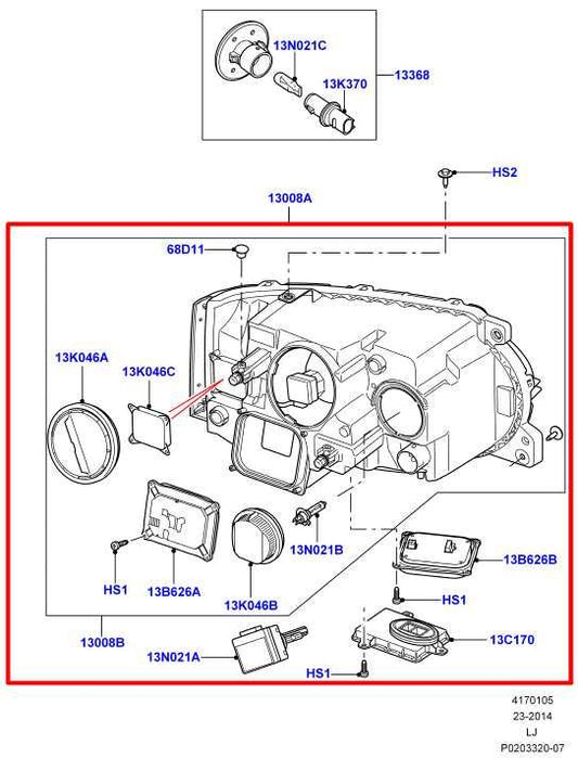10-11 Land Rover Range Rover HSE 5.0L Front Right Side Xenon HID Headlight Lamp - Alshned Auto Parts