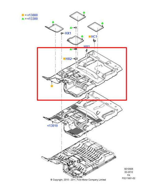 2012-16 Ford F250 Lariat Crew Cab Front Rear 2nd Row Floor Interior Carpet Liner - Alshned Auto Parts