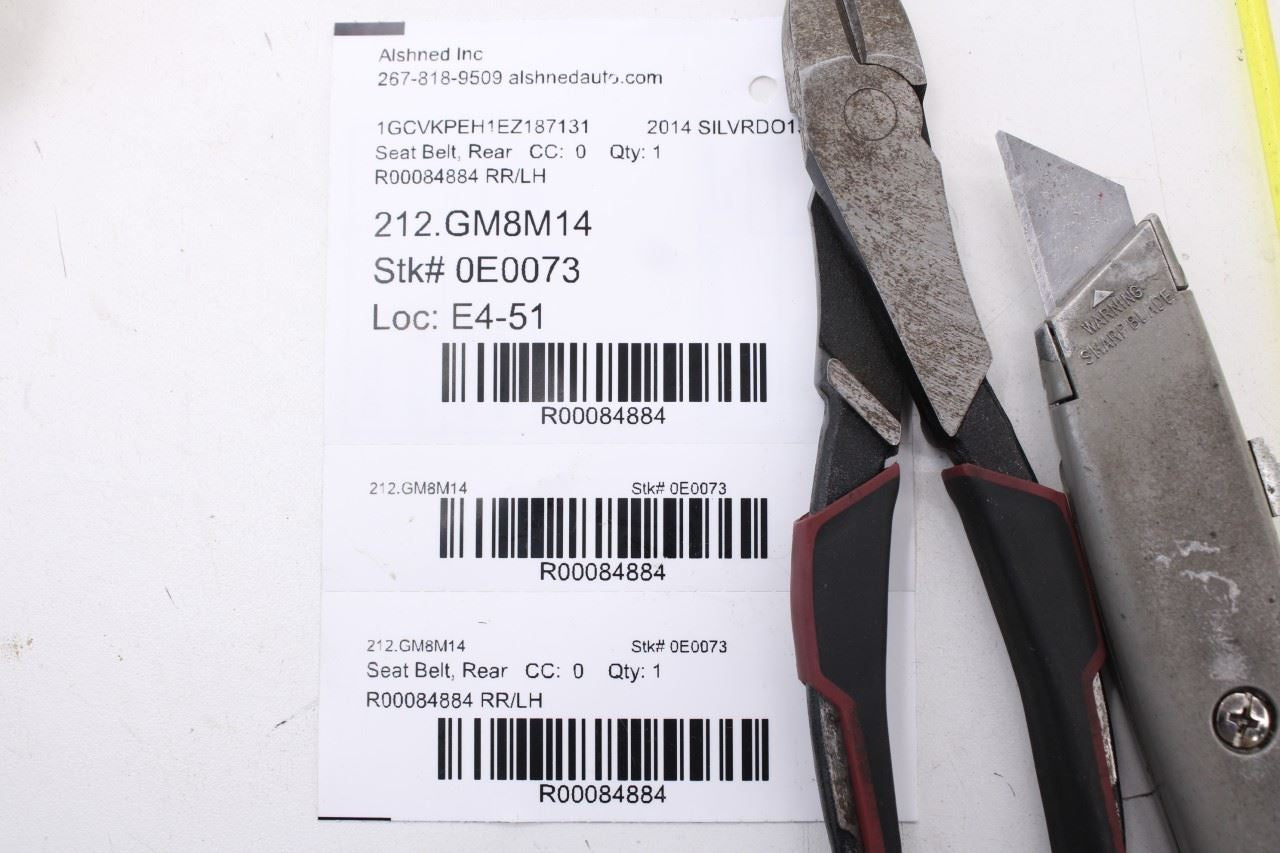 14-16 Chevy Silverado 1500 Work Truck 2WT Rear Left 2nd Row Seat Belt Retractor9