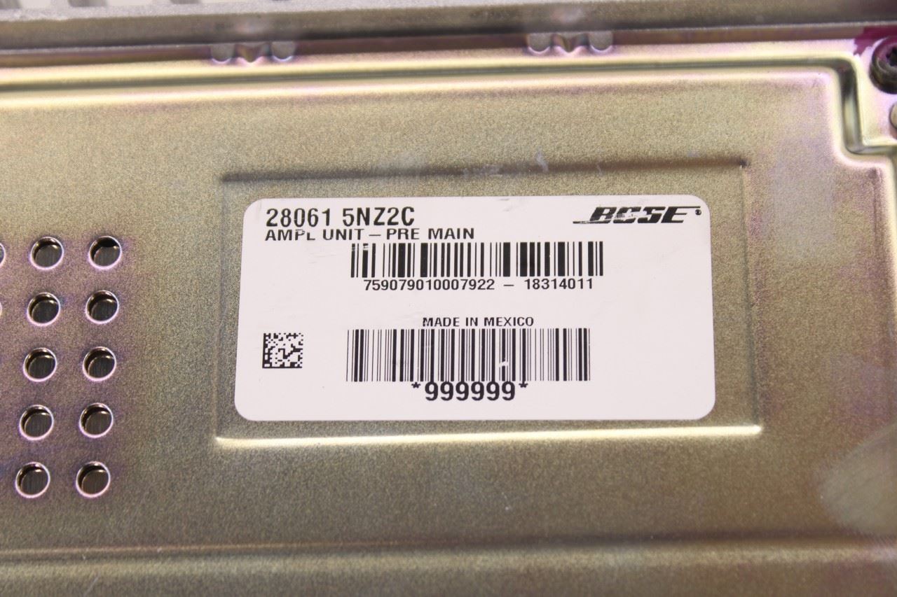 2019-2020 Infiniti QX50 ESSENTIAL Bose Sound System Amplifier Amp 28061-5NZ2C15