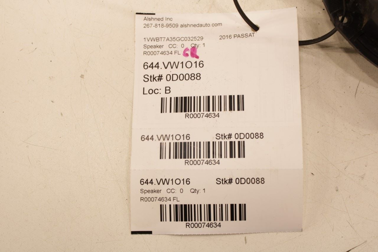 2012-2022 Volkswagen Passat SE Front Left Side Door Audio Speaker 5C6035454A OEM - Alshned Auto Parts