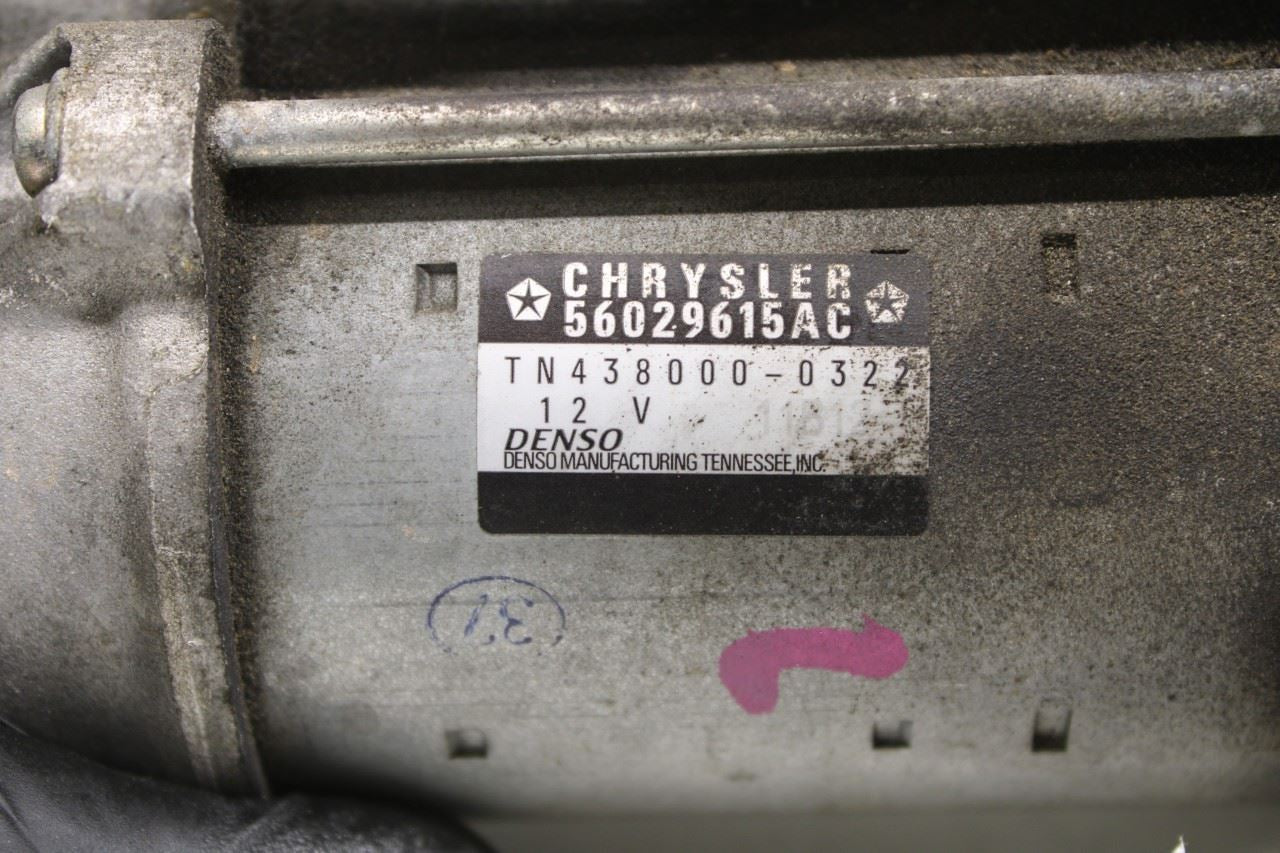 2015-2022 Jeep Cherokee Latitude 3.2L Engine Starter Motor 56029615AC OEM - Alshned Auto Parts