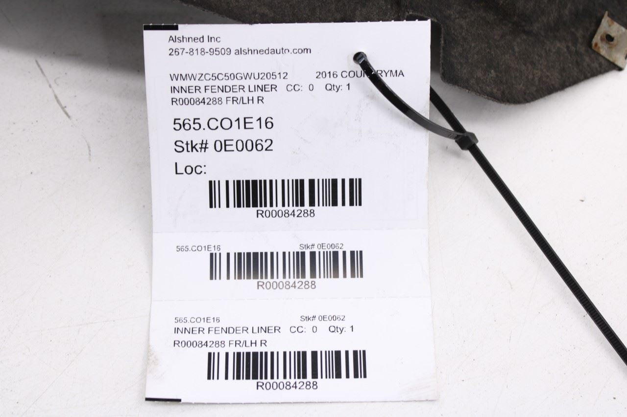 11-16 Mini Countryman Cooper S Front Left Wheelhouse Liner Splash Shield *ReaD*13