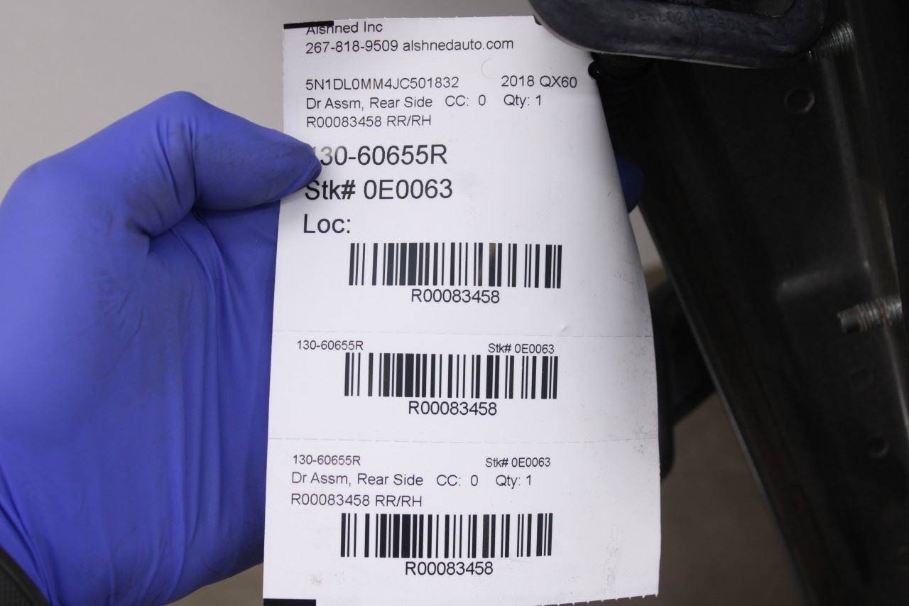 2016-2020 Infiniti QX60 Rear Right Passenger Side Door Shell Panel 82100-3JC1A11