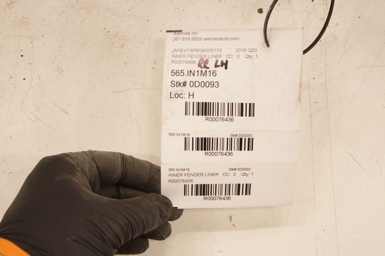 14-24 Infiniti Q50 Premium Rear Left Driver Side Wheelhouse Liner Splash Shield - Alshned Auto Parts