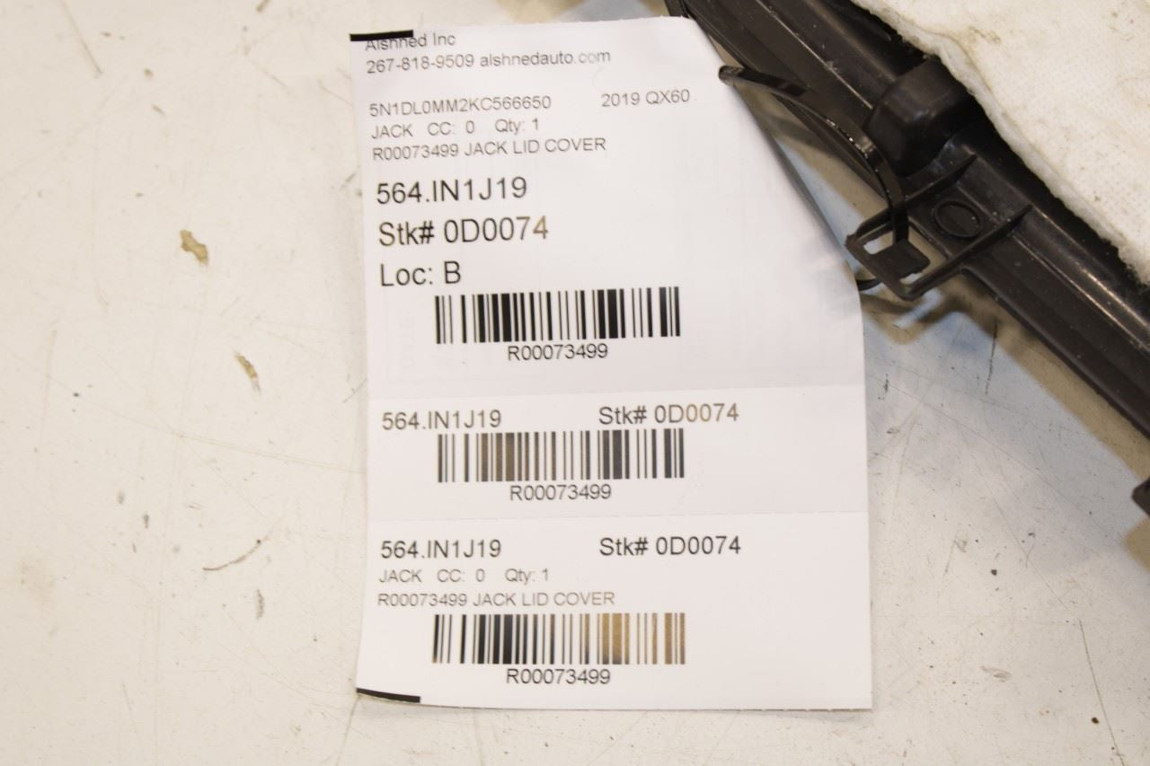 2014-2020 Infiniti QX60 Pure Spare Tire Lid Jack Cover 84972-3JA0A OEM - Alshned Auto Parts