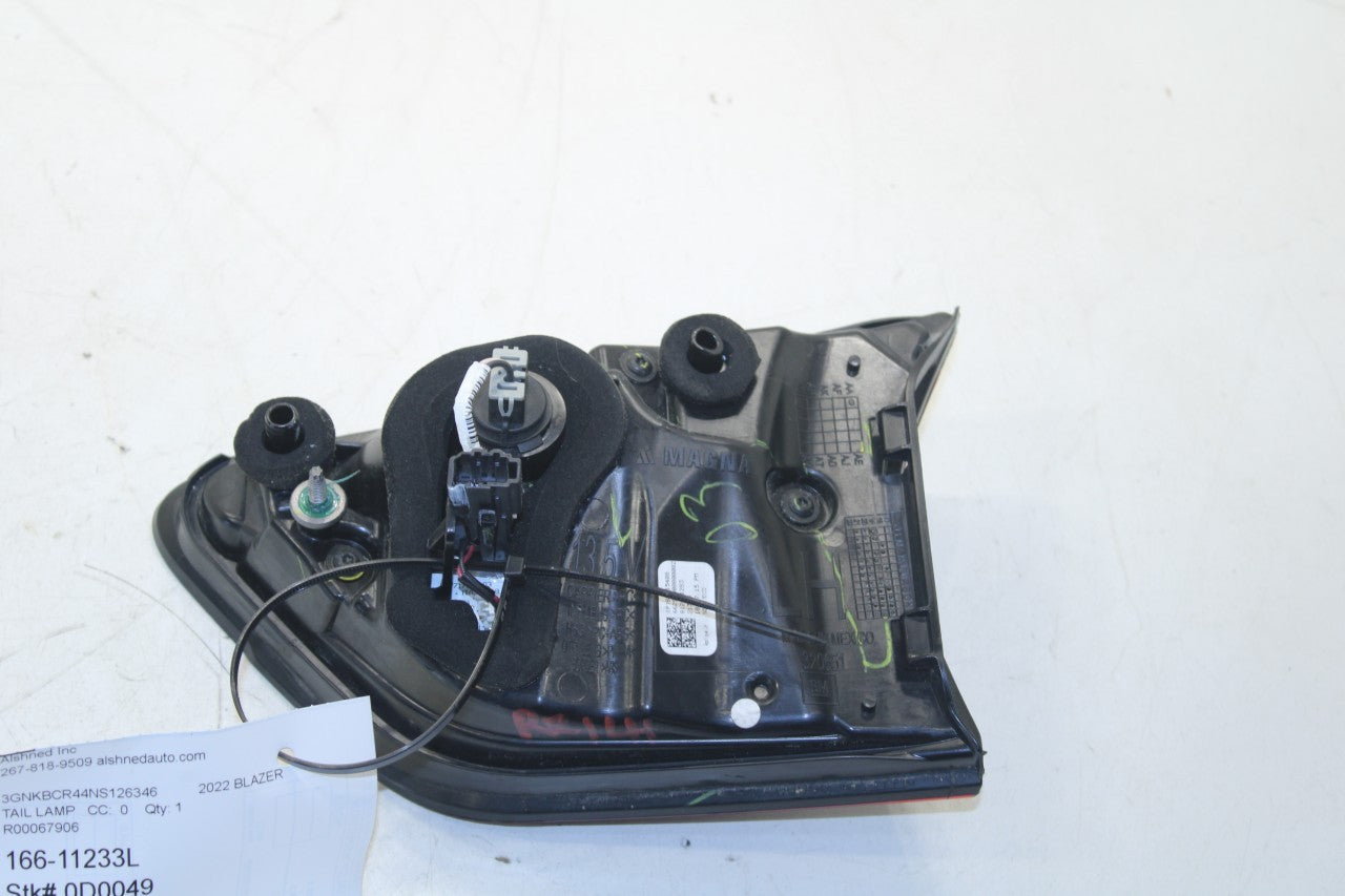 2019-2022 Chevrolet Blazer 2LT Rear Left Driver Side Tail Light Lamp 85115488 - Alshned Auto Parts