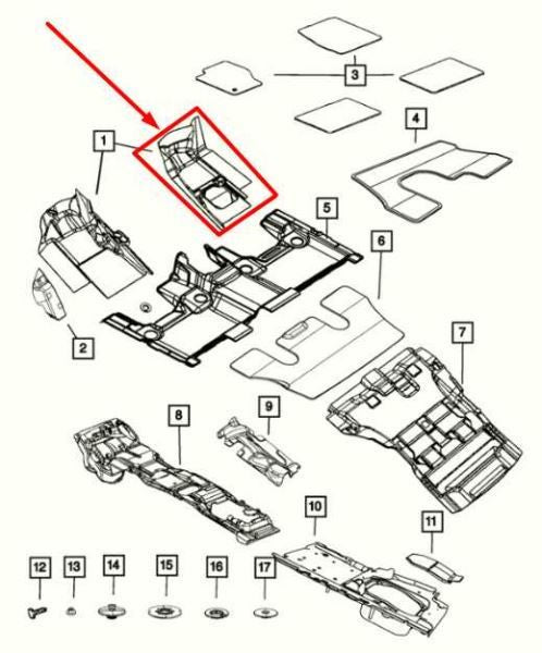 2016-2024 Dodge Durango Front Right Passenger Floor Carpet Cover 5VK16DX9AC OEM - Alshned Auto Parts