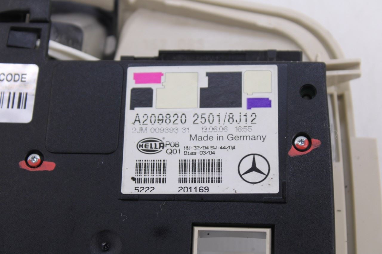2006-2009 Mercedes-Benz CLK350 Inner Front Roof Overhead Console 20982025018J1214