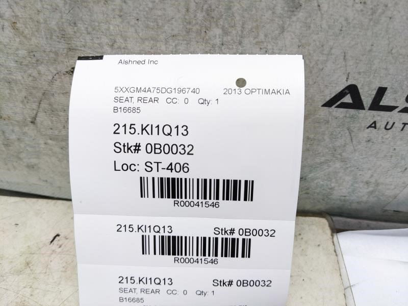 11-13 Kia Optima LX 2.4L FWD Rear Left Side 2nd Row Seat Backrest Upper Cushion - Alshned Auto Parts