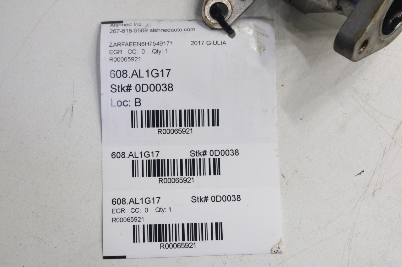 2017-22 Alfa Romeo Giulia Ti 2.0L AWD EGR Exhaust Gas Recirculation Valve Cooler - Alshned Auto Parts