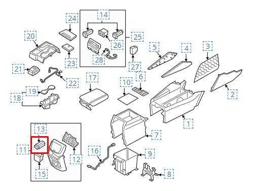 2019-2020 Hyundai Santa Fe Center Console Rear USB Charger Ports 96125-S1500 OEM - Alshned Auto Parts