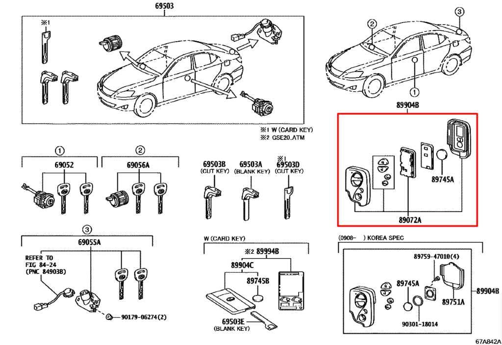 11-15 Lexus IS250 Smart Key Keyless Remote Entry Fob Transmitter 89904-30C60 OEM1
