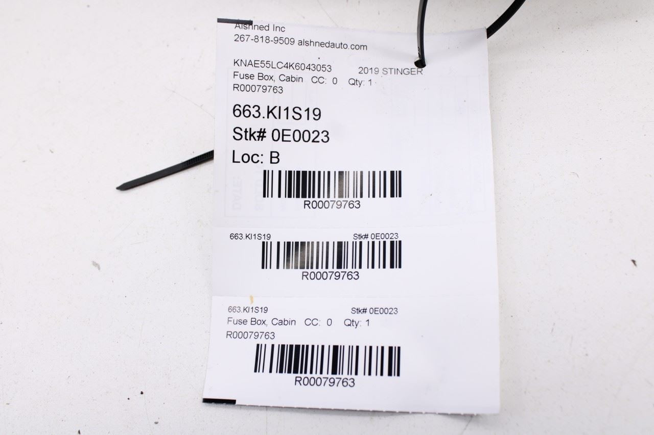 18-21 Kia Stinger GT2 AWD 3.3L Cabin Instrument Panel Fuse Relay Junction Block - Alshned Auto Parts