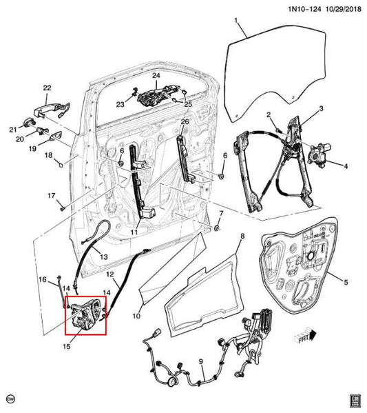 2019-2024 Chevrolet Blazer 2LT Front Left Side Door Lock Latch Actuator 13546475 - Alshned Auto Parts