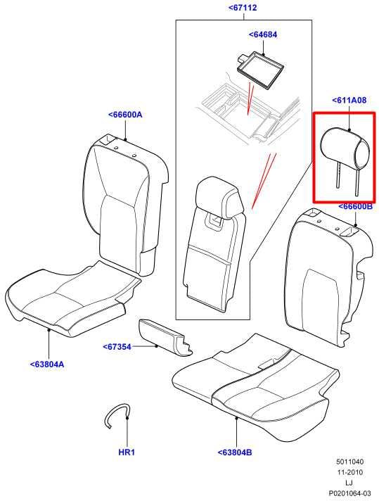 2010-12 Land Rover Range Rover HSE Rear RH and LH Side 2nd Row Seat Headrest Set - Alshned Auto Parts