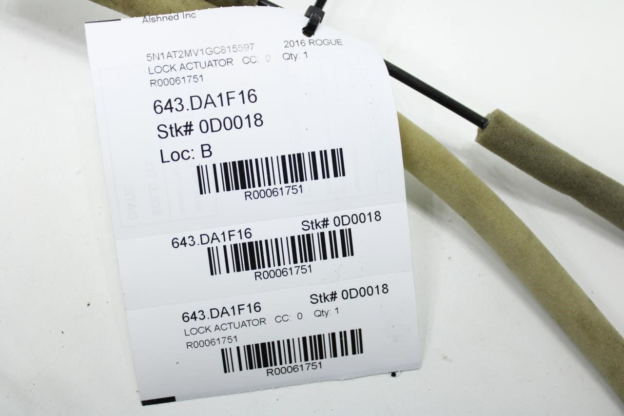 2014-2020 Nissan Rogue SV Front Left Door Lock Latch Actuator 80501-4BA0A OEM - Alshned Auto Parts
