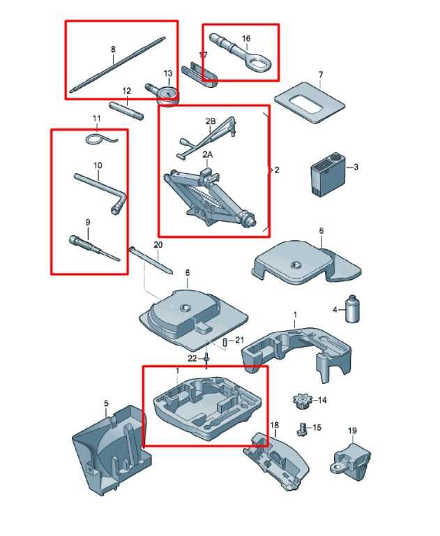 10-26 Audi S4 Premium Plus 3.0L Lift Jack and Tool Kit w/ Foam Holder Container1