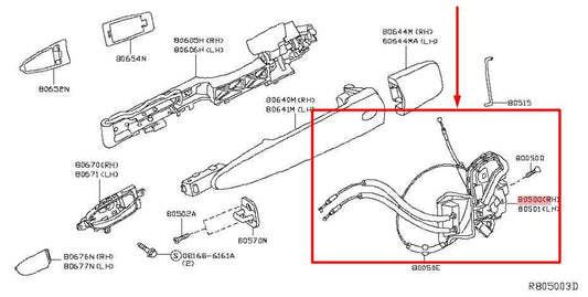 2016-2020 Infiniti QX60 Front Right Door Lock Latch Actuator 80500-3JA0B OEM - Alshned Auto Parts