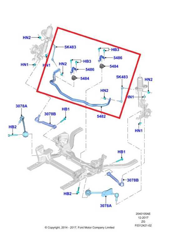 2015-17 Ford Mustang Conv V6 RWD Front Stabilizer Sway Anti-Roll Bar FR3Z-5482-A1