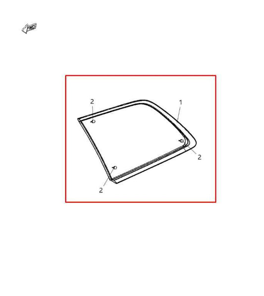 2016-21 Jeep Grand Cherokee Overland Rear Left Driver Side Quarter Window Glass - Alshned Auto Parts