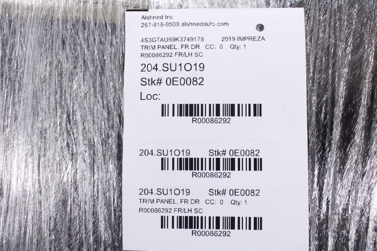 2017-21 Subaru Impreza 2.0I Limited Front Left Side Door Trim Panel 94216FL57ASE15