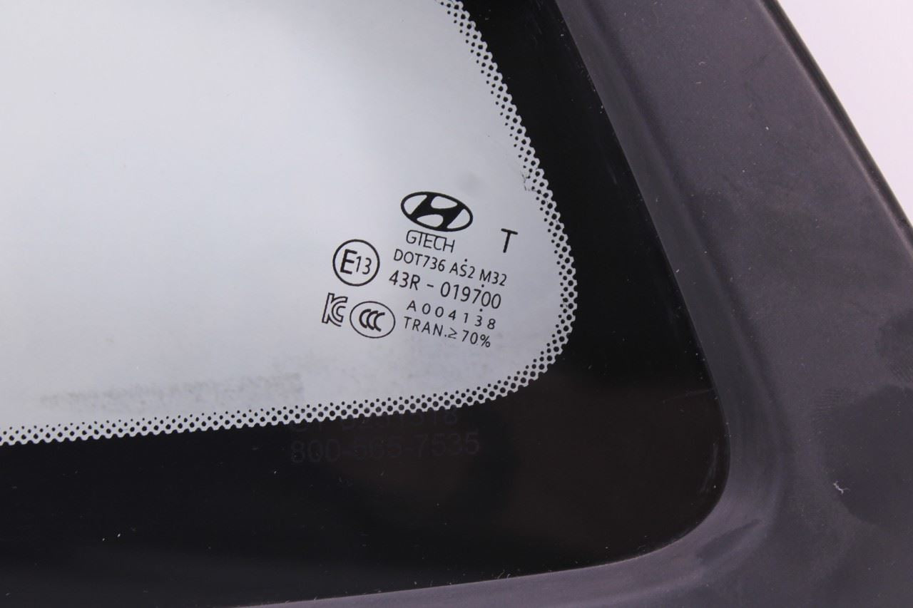 2019-21 Hyundai Veloster Rear Left Driver Side Quarter Window Glass 87810-J30004