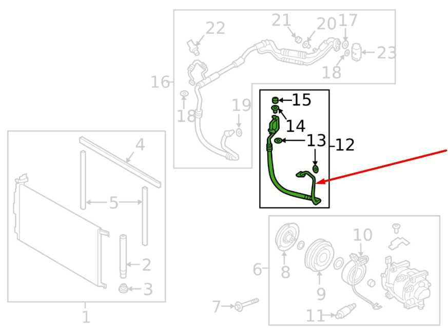 2016-2018 Hyundai Elantra 2.0L AC Refrigerant Discharge Return Hose 97762-F21001