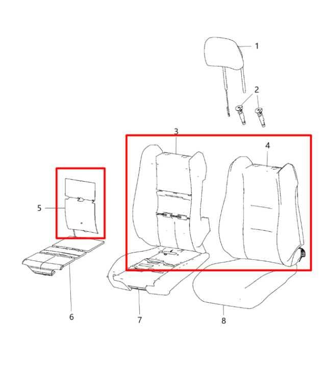 18-21 Jeep Grand Cherokee Limited Front Right Side Seat Backrest Upper Cushion - Alshned Auto Parts