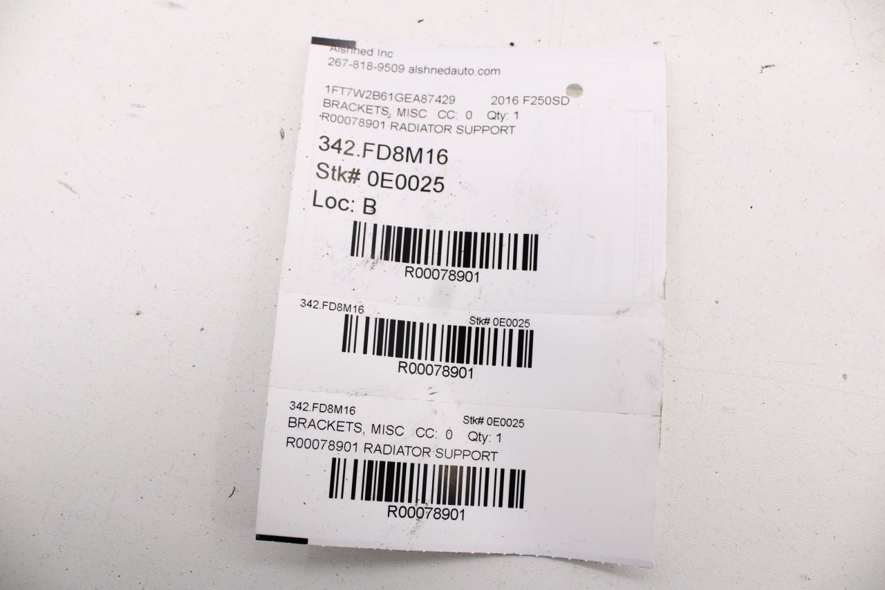 2011-16 Ford F250 Lariat Crew Cab Radiator Support RH LH Upper Mount Bracket Set - Alshned Auto Parts